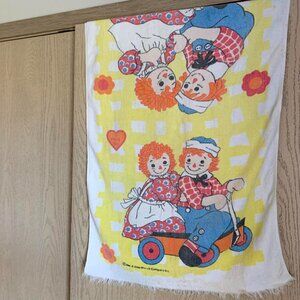 1970s Vintage Raggedy Anne Kids Bath Towel